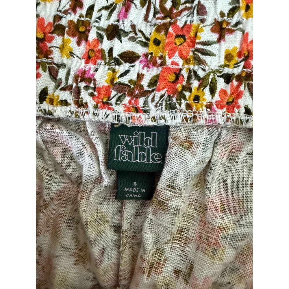 Wild Fable Shorts Women's Small Floral Print Shorts Drawstring Casual Beachwear‎
